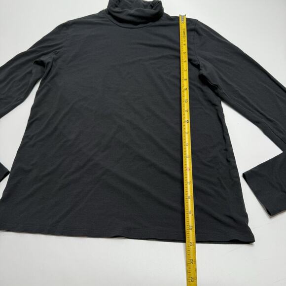 EILEEN FISHER Shirt Top Stretch Rayon Turtleneck Long Sleeve Black Size XS - Picture 3 of 11